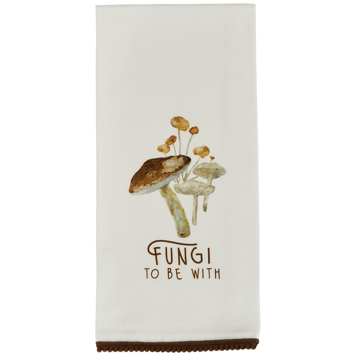 "Funghi to be with" Mushroom Tea Towel