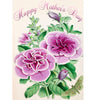 "Happy Mother's Day" Pink Floral Hand Glittered Greeting Card