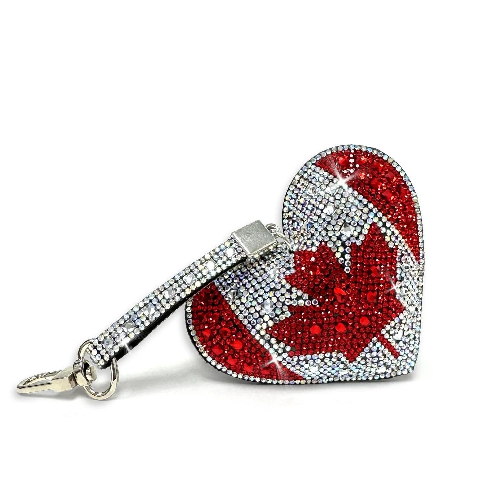 Canadian Flag Crystal Heart Charm | Putti Fine Fashions 