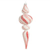 Peppermint Swirl Glass Finial Ornament