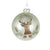 Matte White with Stag Glass Ball Ornament