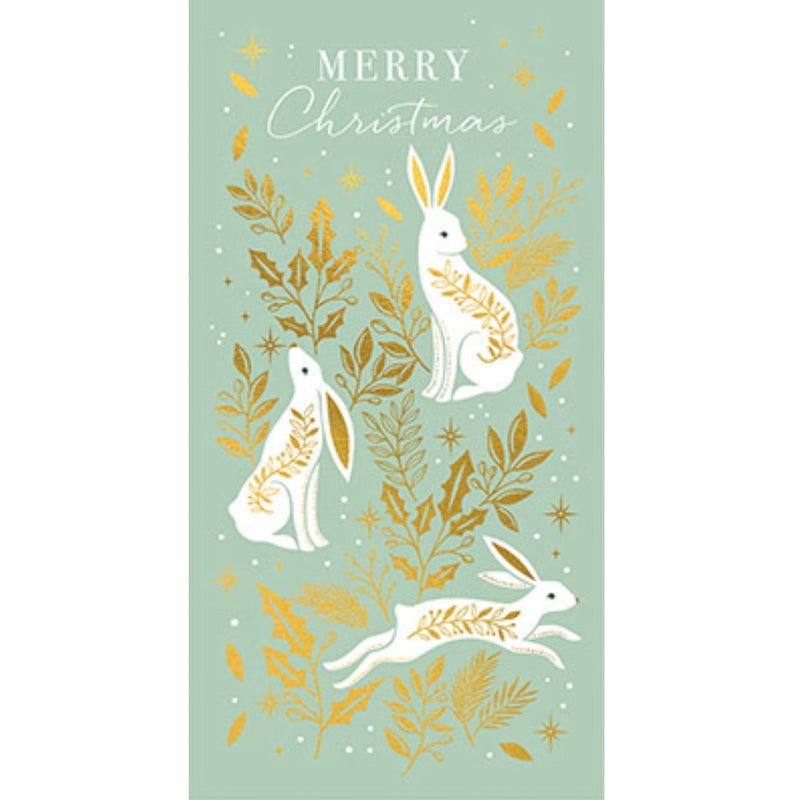 Rabbits Money Wallet Christmas Card  | Putti Christmas 