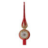 Vintage Style Reflector Glass Tree Topper - Red