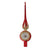 Vintage Style Reflector Glass Tree Topper - Red