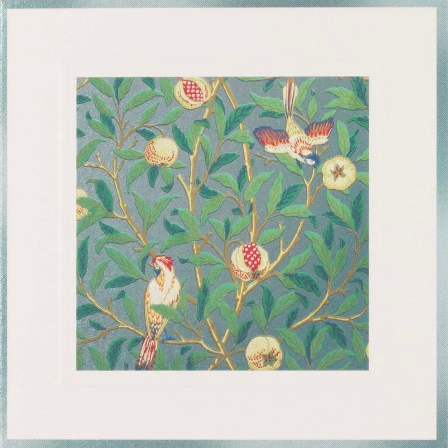 "Bird & Pomeranate" William Morris Greeting Card | Putti Celebrations 