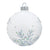 Matte White with Snowflakes Glass Ball Ornament | Putti Christmas Decorations 