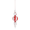 Peppermint Polka Dot Glass Finial Ornaments