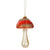 Beaded Mushroom Glass Ornament - Rust | Putti Christmas Decorations 