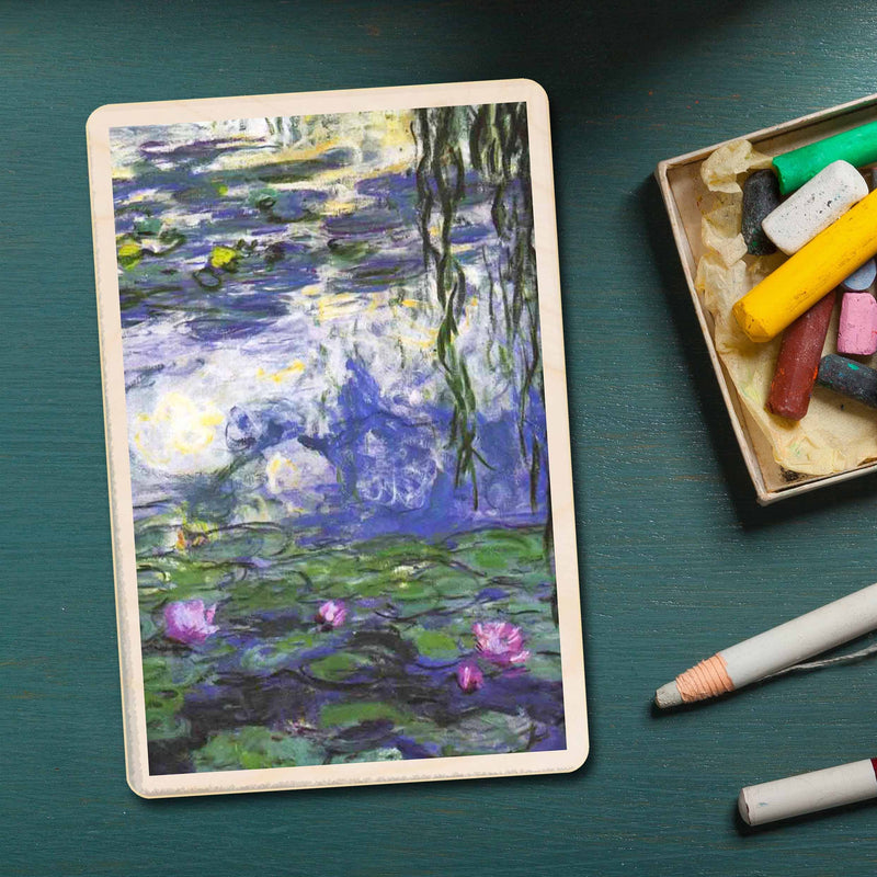 Monet Water Lillies Wooden Postcard