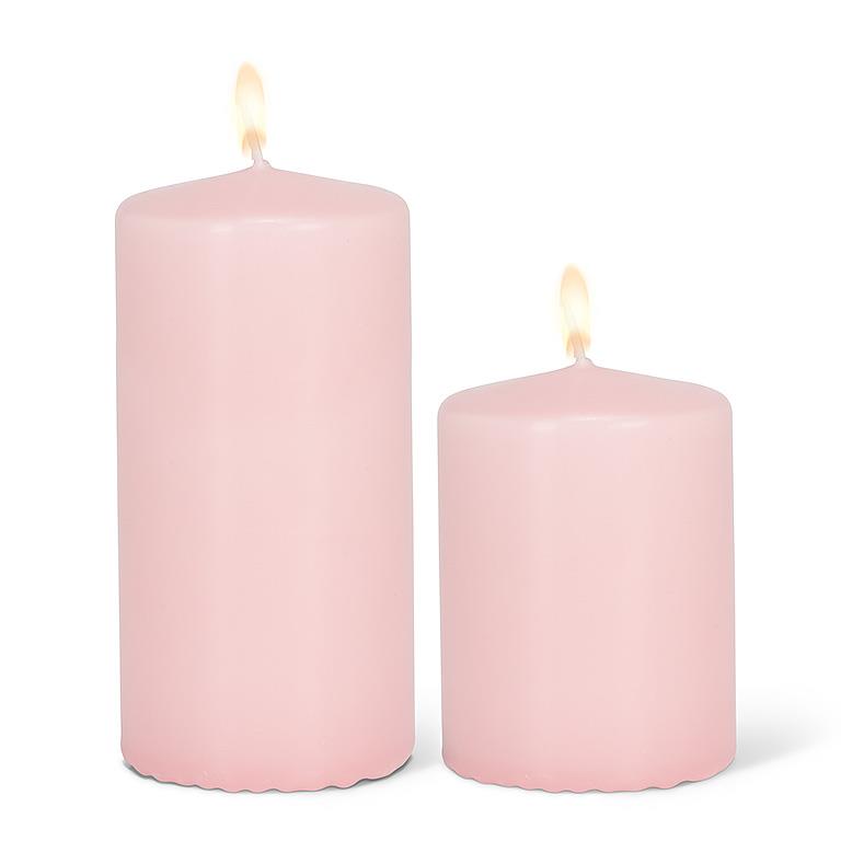 Classic Pink Large Pillar Candle | Putti Fine Furnishings Canada