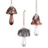 Glass Mushroom with Feathers Ornament | Putti Christmas Celebrations