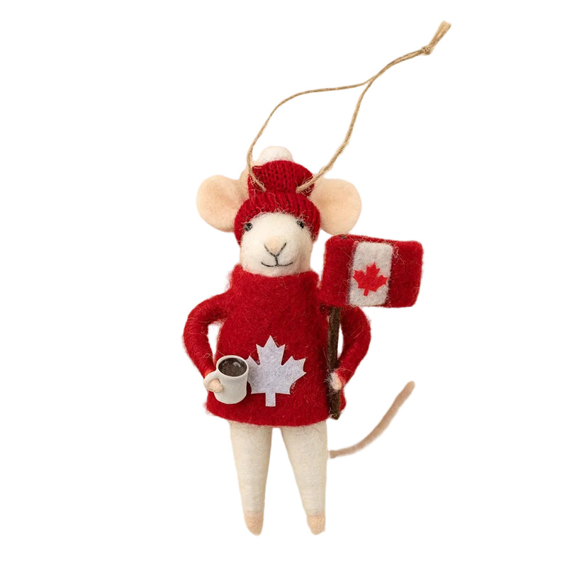 “Cozy Canuck” Felt Mouse Ornament