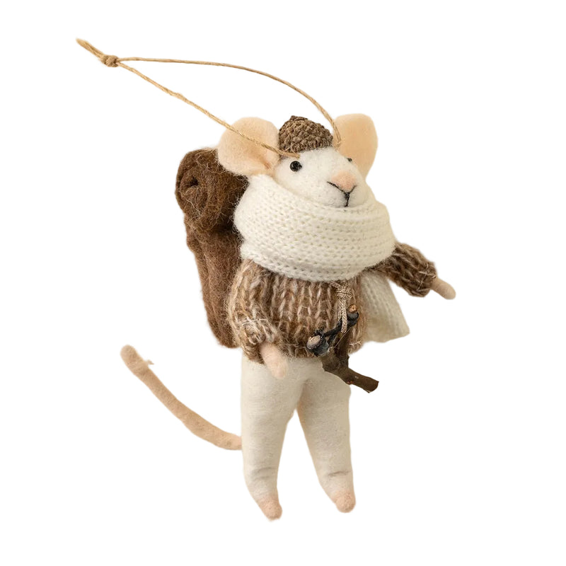 “Wandering Will” Felt Mouse Ornament