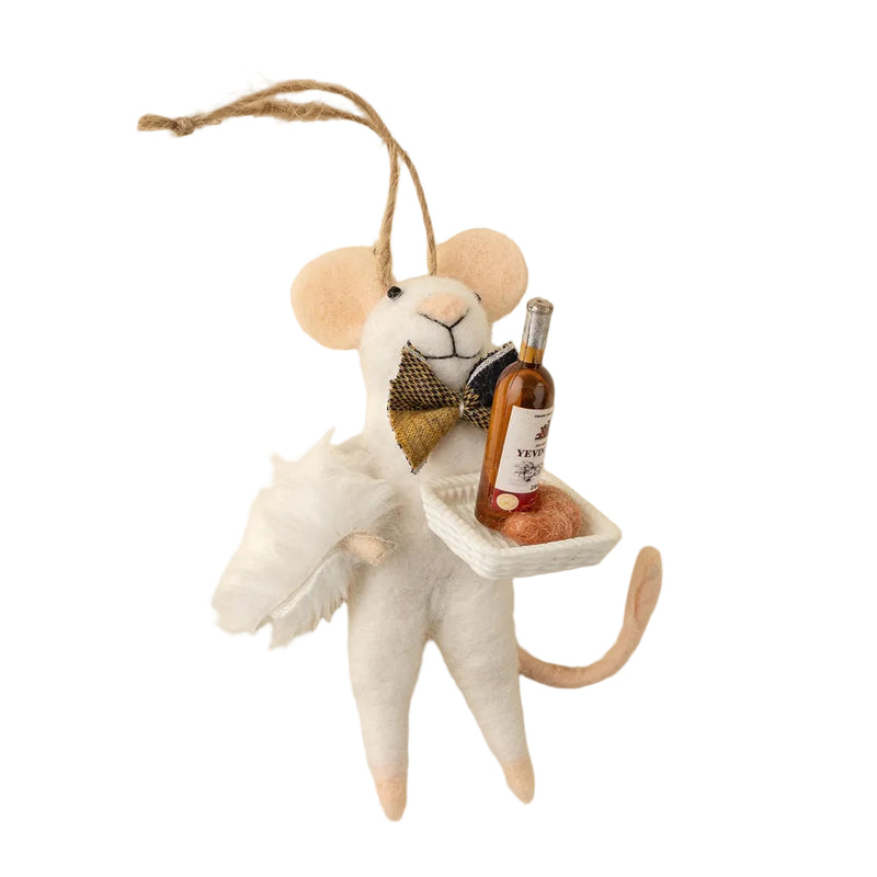“Holiday Host Henry” Felt Mouse Ornament