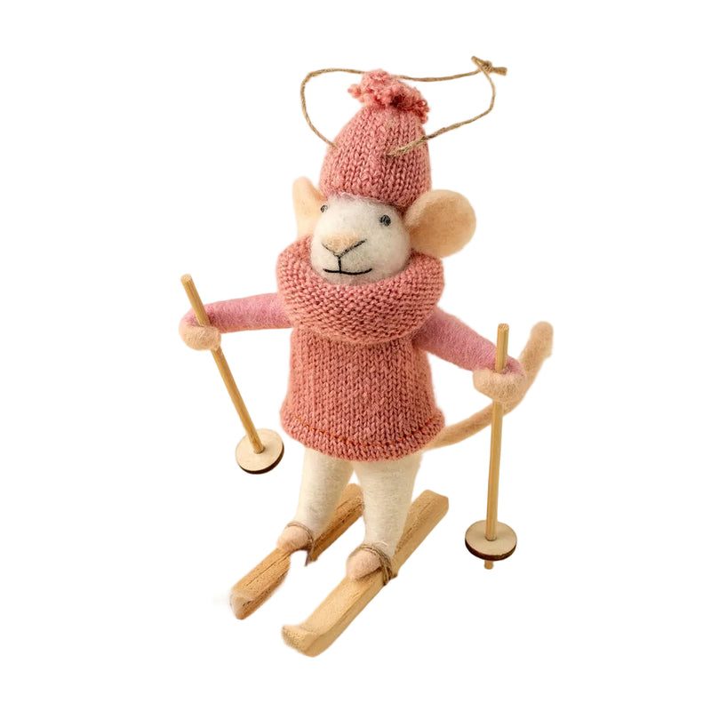 “Powder Penny” Felt Mouse Ornament