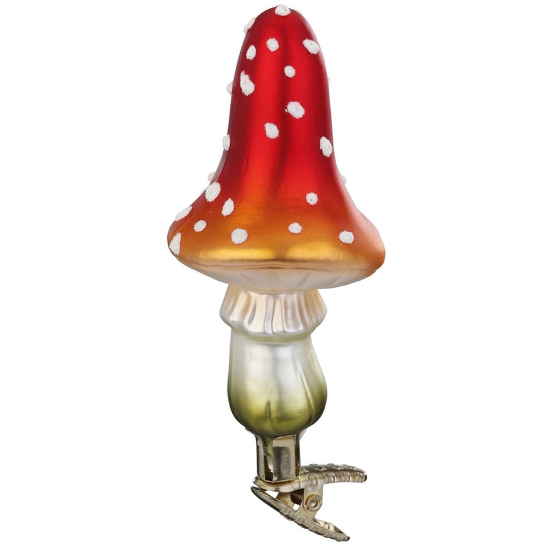 Inge glas Fly Agaric Toadstool European Glass Ornament | Putti Decorations
