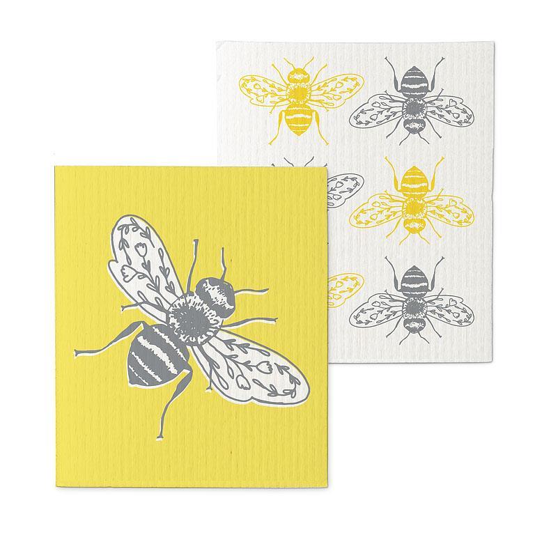 Bees Swedish Dish Cloths-Set of 2