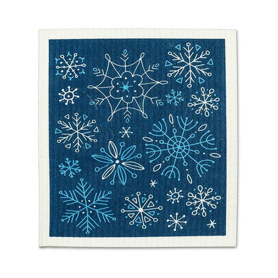 Allover Snowflakes Swedish Dish Cloths-Set of 2  | Putti Christmas Canada