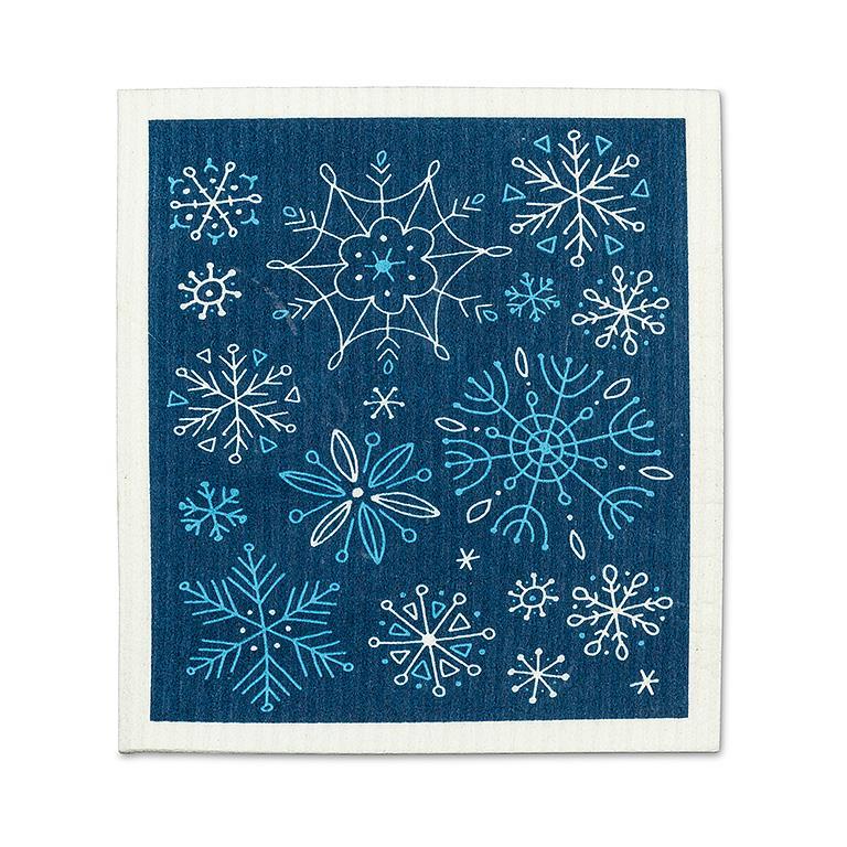 Allover Snowflakes Swedish Dish Cloths-Set of 2  | Putti Christmas Canada