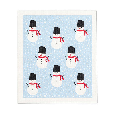 Snowman Swedish Dish Cloths-Set of 2 | Putti Christmas Canada
