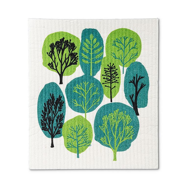 All Over Trees Swedish Dish Cloths - Set of 2