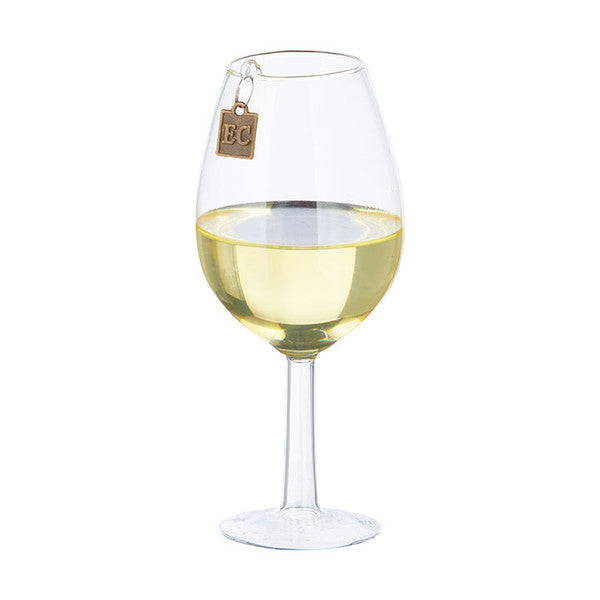 Eric Cortina White Wine Wishes Glass Ornament | Putti Christmas Decoration 