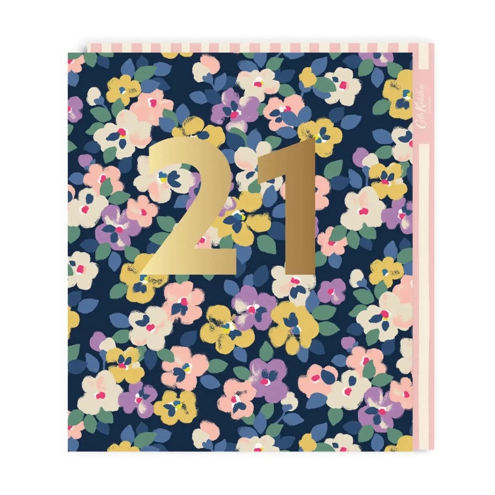 Cath Kidson 21st Birthday Large Greeting Card  | Putti Celebrations 