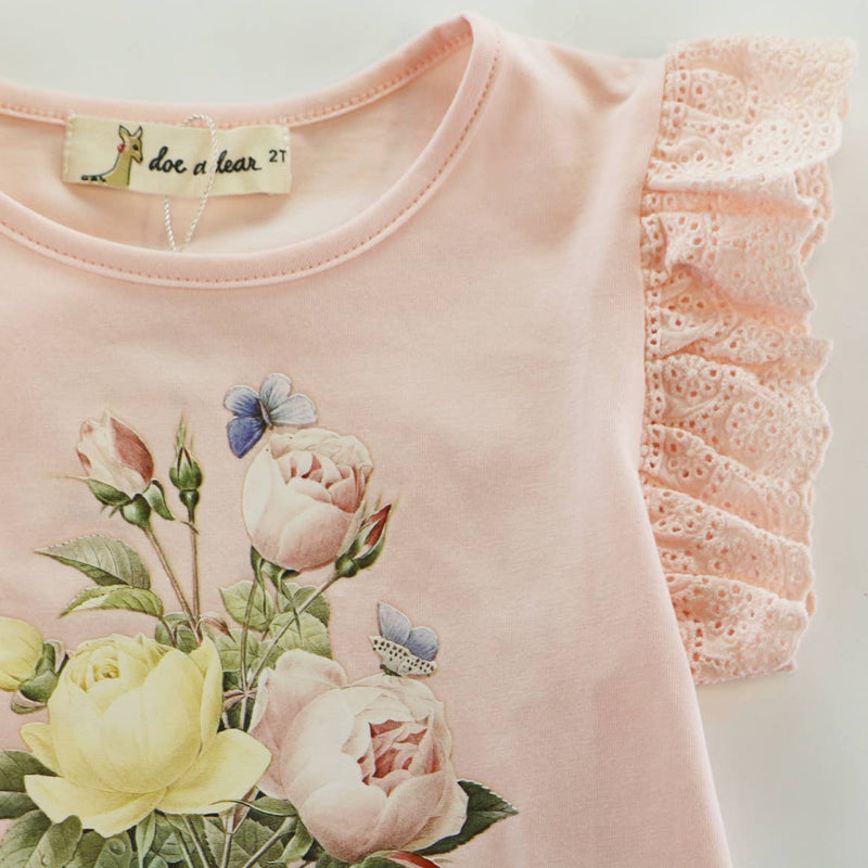 Doe a Dear Pink Floral Bouquet Tee