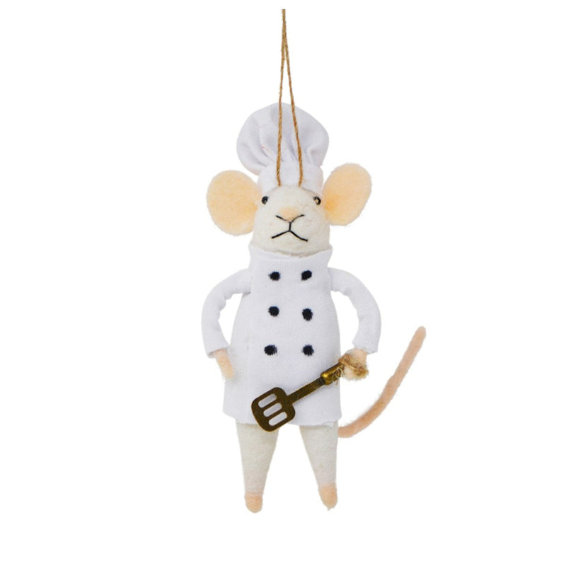 "Chef Ramsy" Felt Mouse Ornament | Putti christmas Decorations