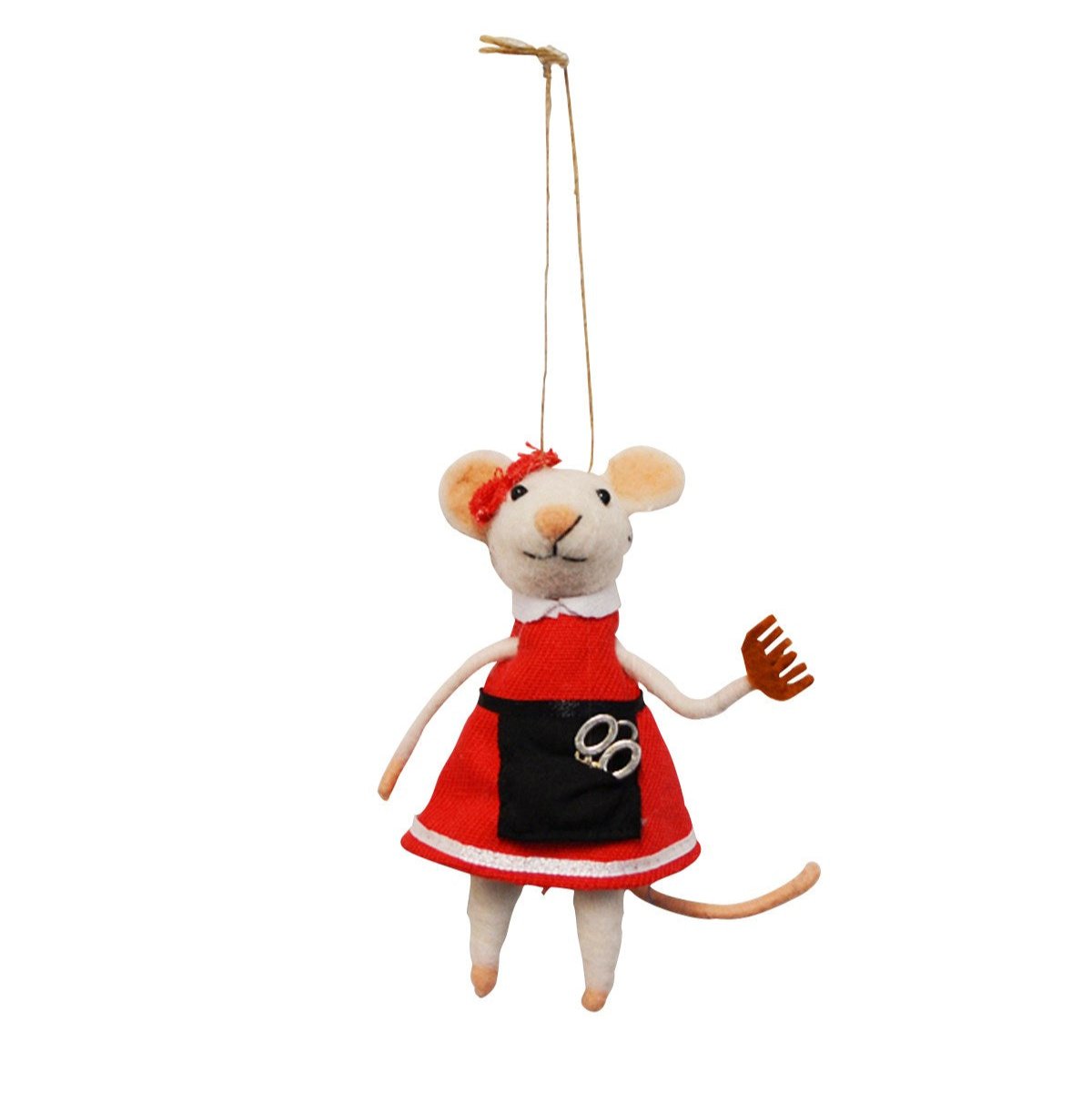 "Hairdresser Harriet" Felt Mouse Ornament