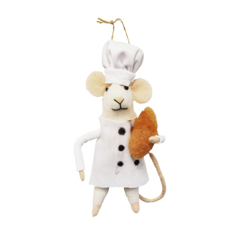 "Baker Bob" Felt Mouse Ornament | Putti christmas Decorations