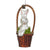 Basket with White Bunny Glass Ornament