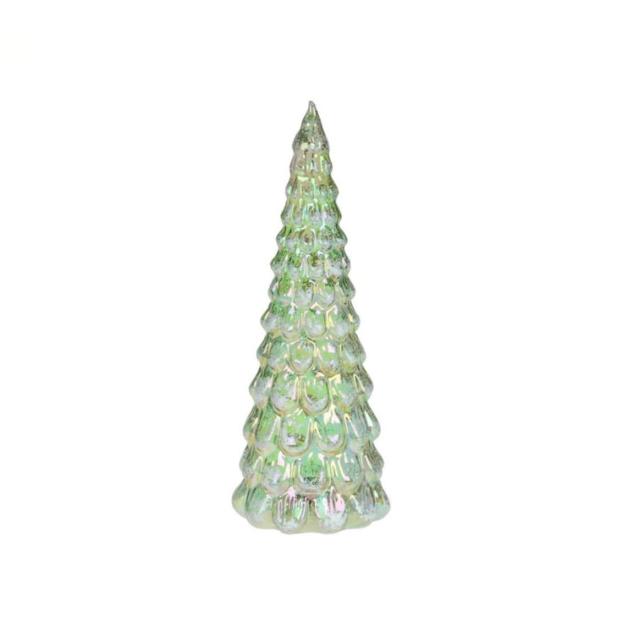 Green Glass LED Christmas Tree - Medium | Putti Christmas Decorations 