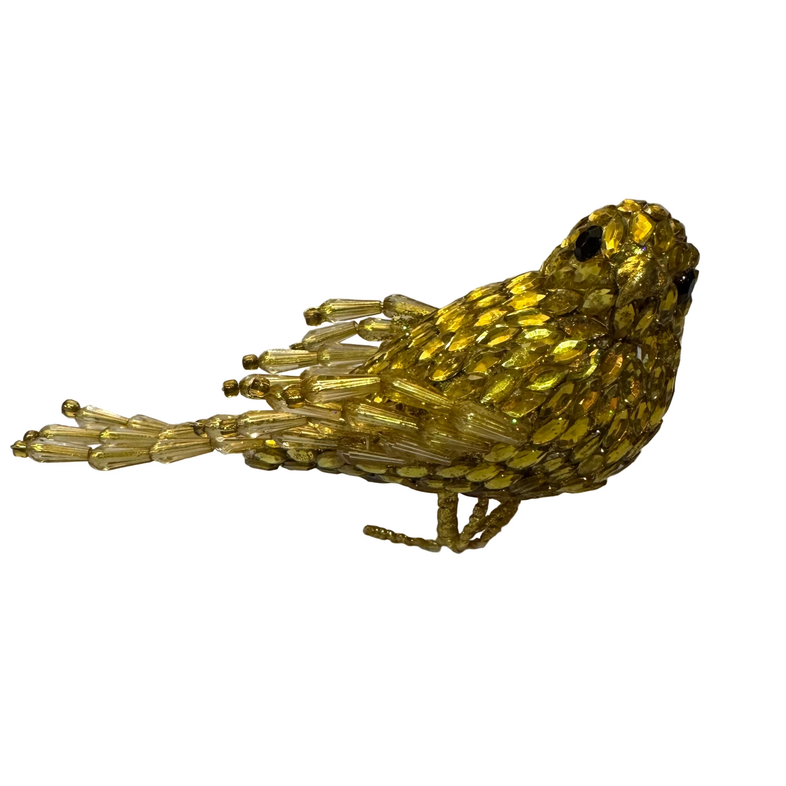 Gold Jewelled Bird Ornament