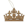 Matt Gold Flat Crown Acrylic Ornament | Putti Christmas Decorations