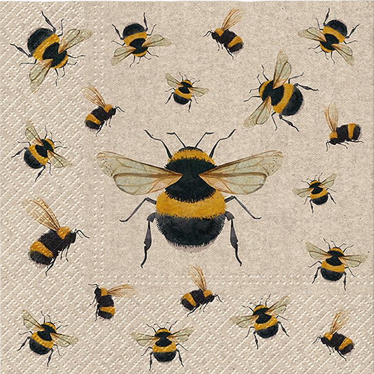 Dancing Bees Paper Napkin - Lunch | Putti Celebrations 
