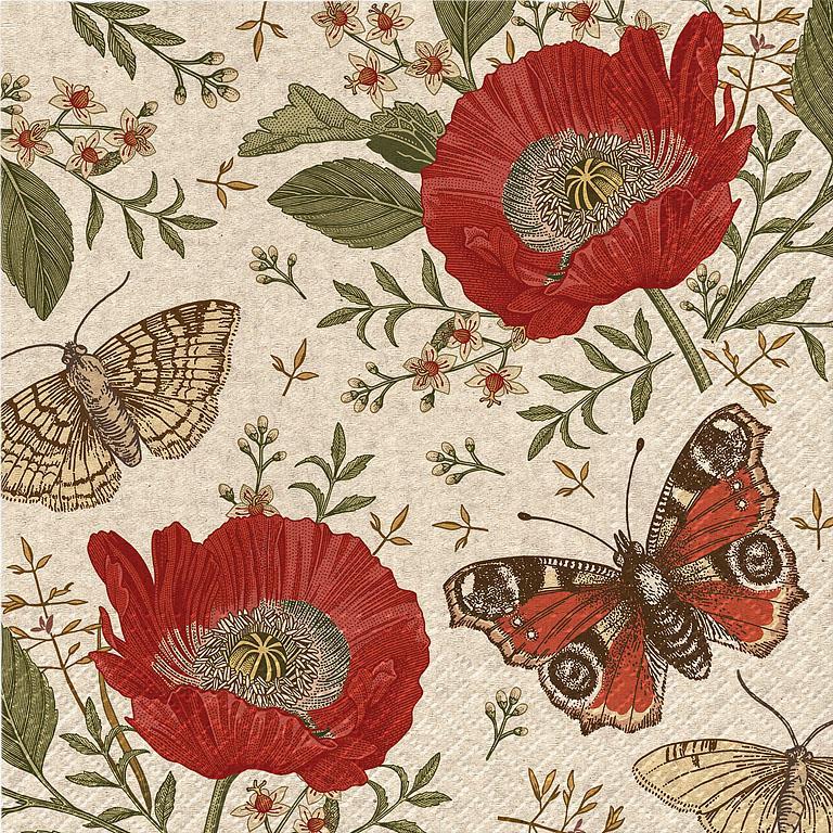 "Passing Butterflies" Paper Napkin - Lunch | Putti Celebrations 
