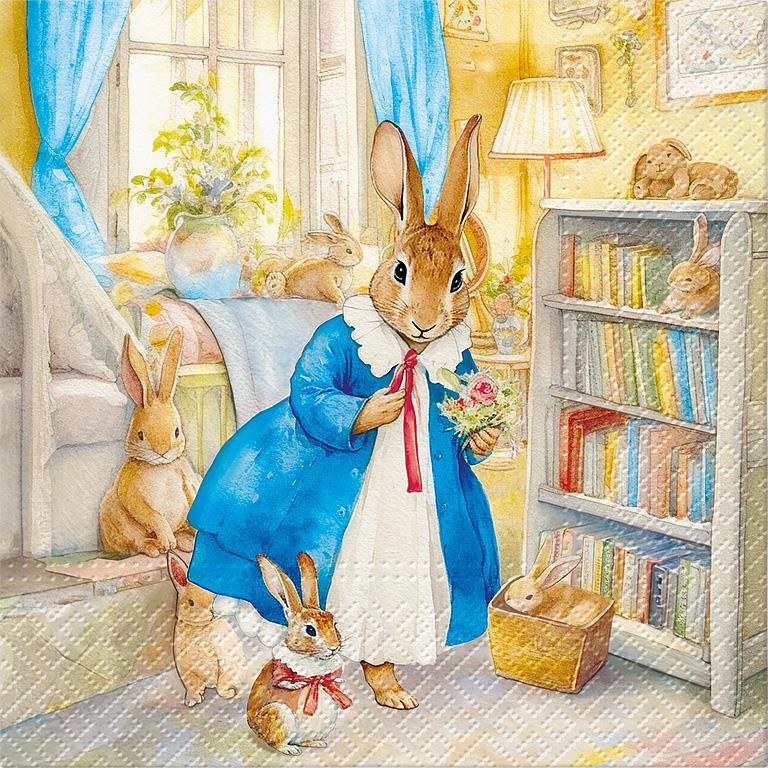 Cosy Home Rabbit Paper Napkins - Lunch  | Putti Fine Furnishings 