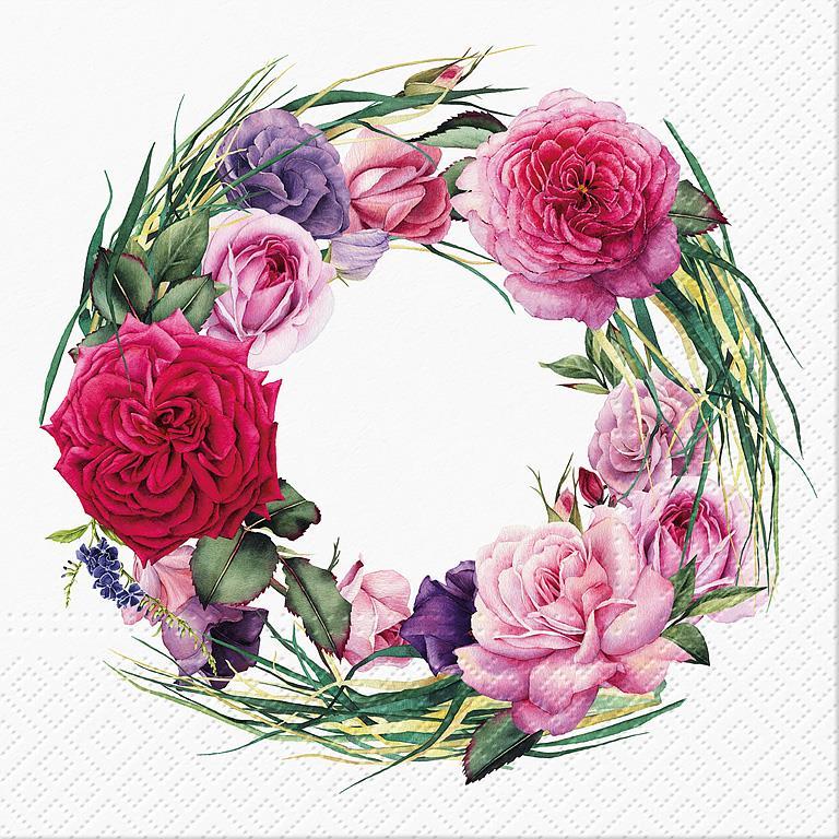 Gorgeous Wreath Paper Napkins - Lunch | Putti Fine Furnishings 