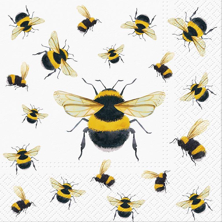 Dancing Bees Paper Napkin - Lunch | Putti Celebrations 