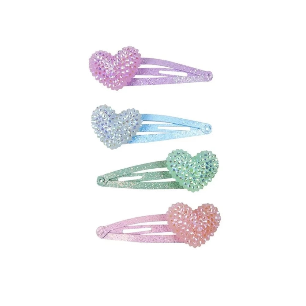 Great Pretenders Boutique Sparkle Heart Bobble Hairclips 4 Pcs | Le Petite Putti 