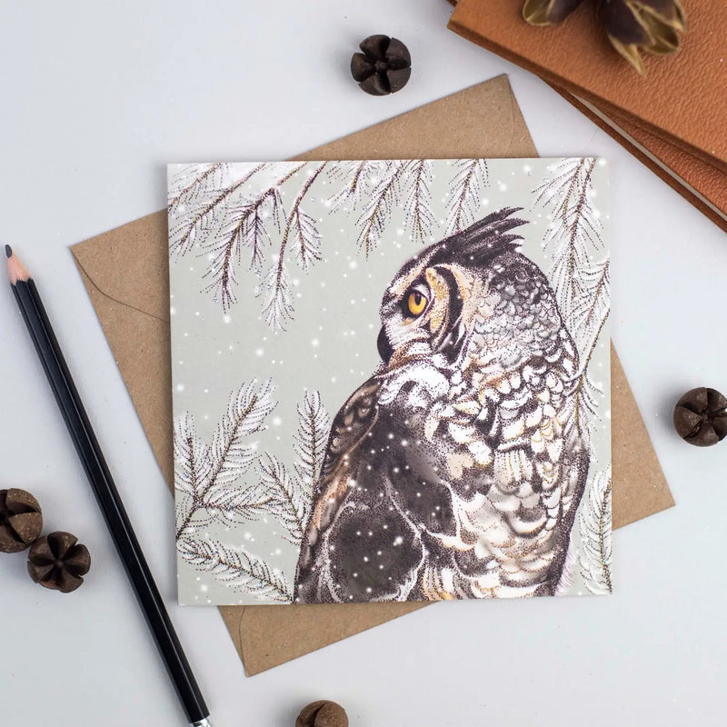 Owl Greeting Card | Putti Fine Furnishings Canada 