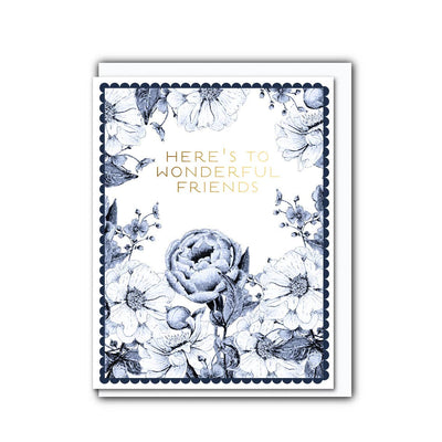 Toasted Crumpet "Heres to Wonderful Friends" Greeting Card