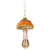 Beaded Mushroom Glass Ornament - Gold | Putti Christmas Decorations 