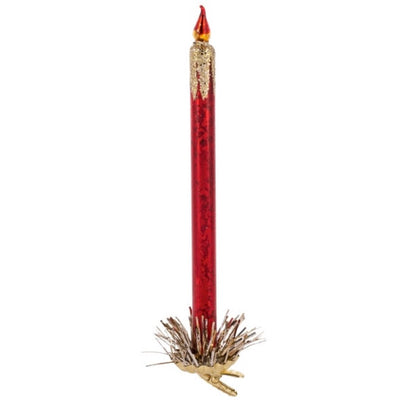 Red Glass Clip-on Candle Ornaments