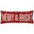 Red Hooked Merry & Bright Lumbar Pillow | Putti Christmas Decorations 