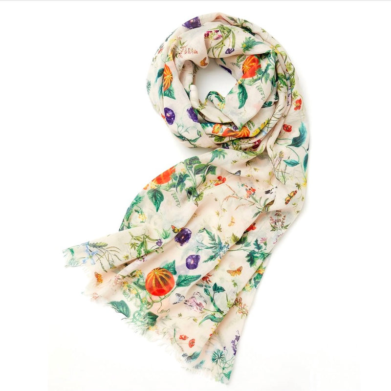 Fable England - Ivory Pumpkin Light Weight Scarf | Putti Fine Fashions 