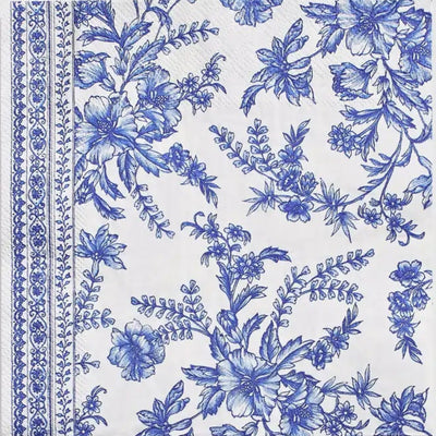Blue and White French Toile Paper Lunch Napkins | Putti Party Supplies