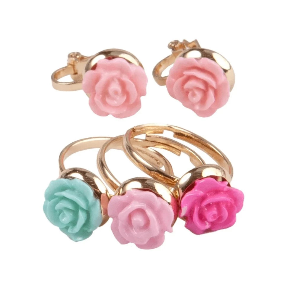 Great Pretenders Boutique Rose Rings & Earring Set | Le Petite Putti 