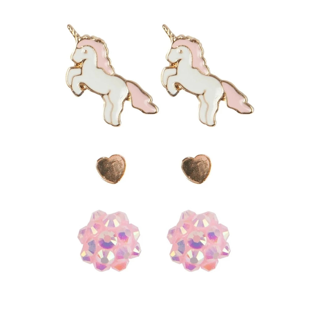 Great Pretenders Boutique Unicorn Studded Earrings Set